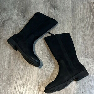 UGG Elly Nubuck Leather Black Water Resistant Boots